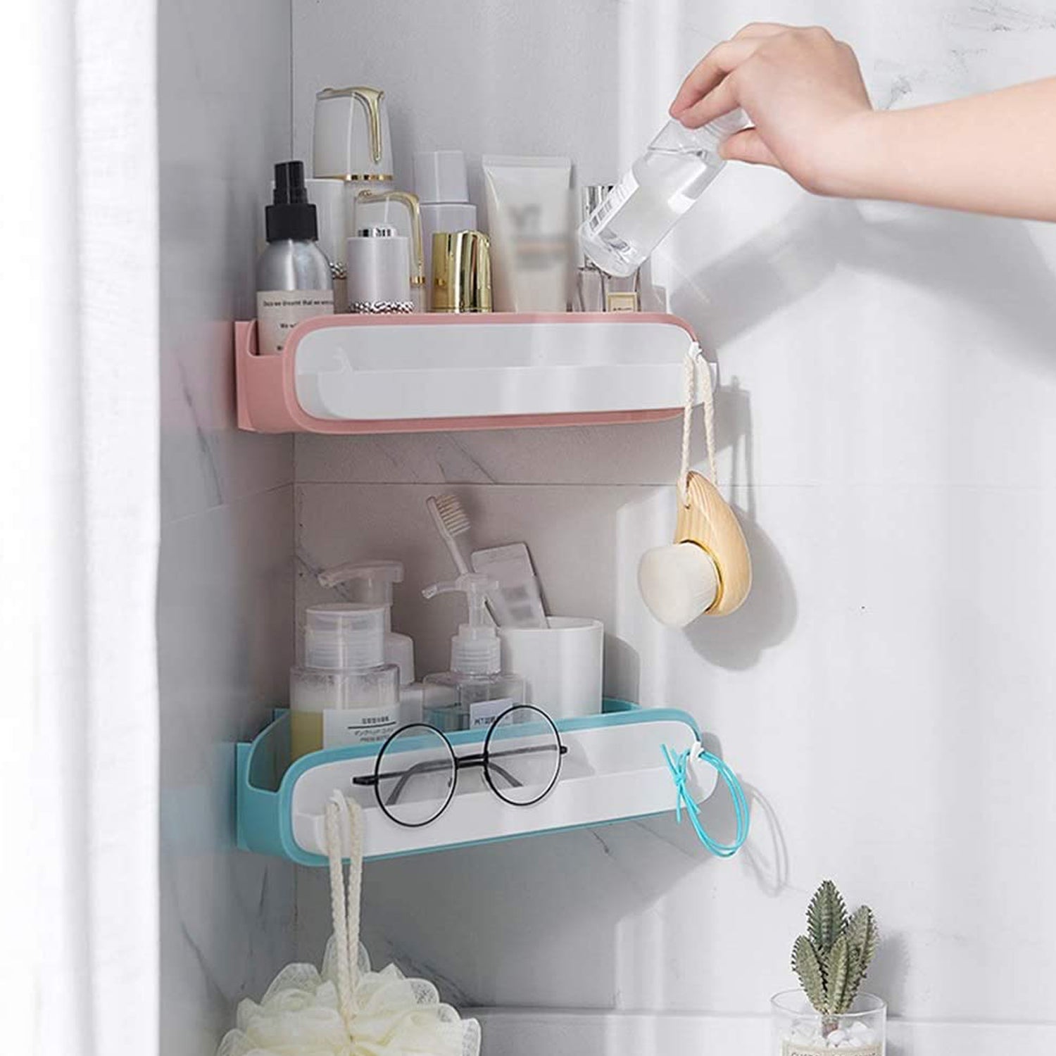 4059 Bathroom Shelves Bathroom shelf Wall-mounted Shelf, Triangle Storage Rack for Bathroom Shower Room, Simple Installation, Kitchen Corner Basket DeoDap 4059 Bathroom Shelves Bathroom shelf Wall-mounted Shelf, Triangle Storage Rack for Bathroom Shower Room, Simple Installation, Kitchen Corner Basket DeoDap